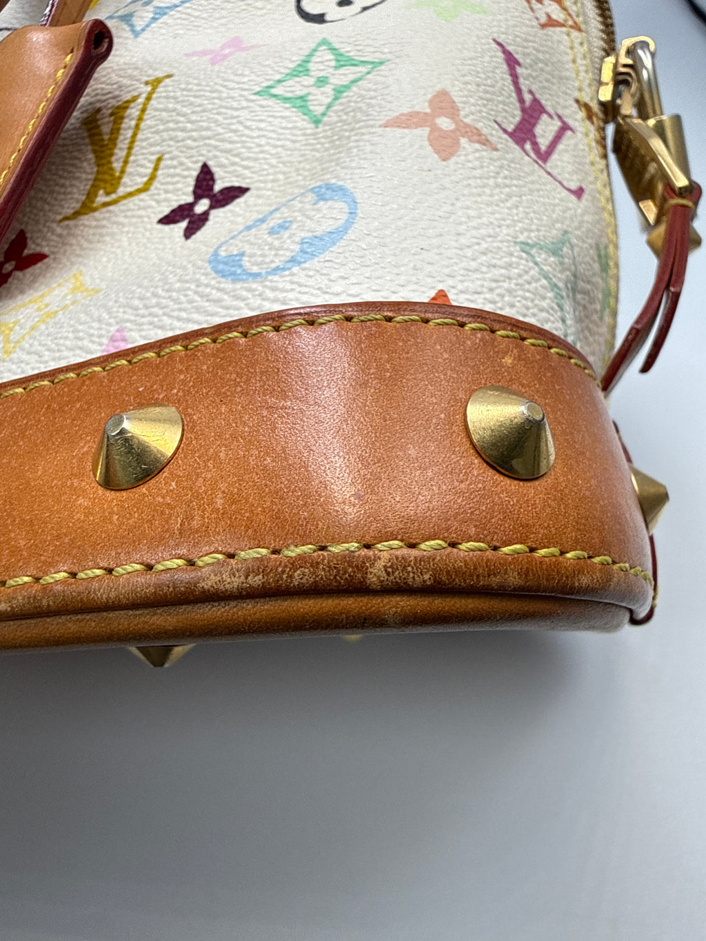Louis Vuitton x Takashi Murakami Alma PM White Monogram Multicolore Bag