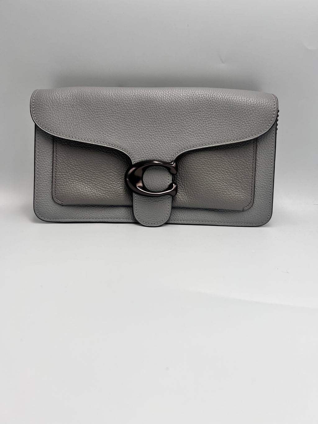 Coach Tabby Shoulder Bag 26 in Grey Polished Pebble Leather