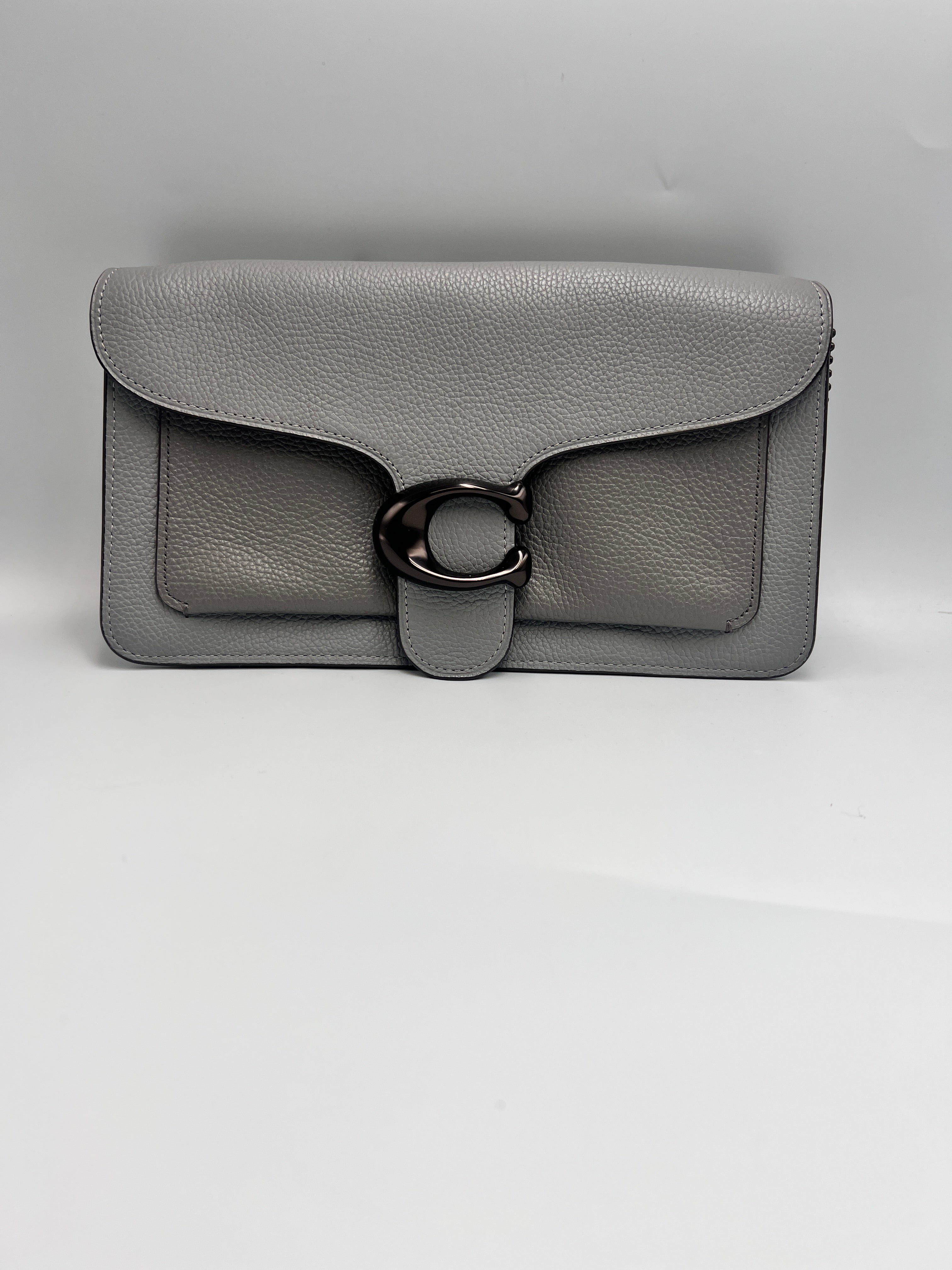Coach Tabby Shoulder Bag 26 in Grey Polished Pebble Leather