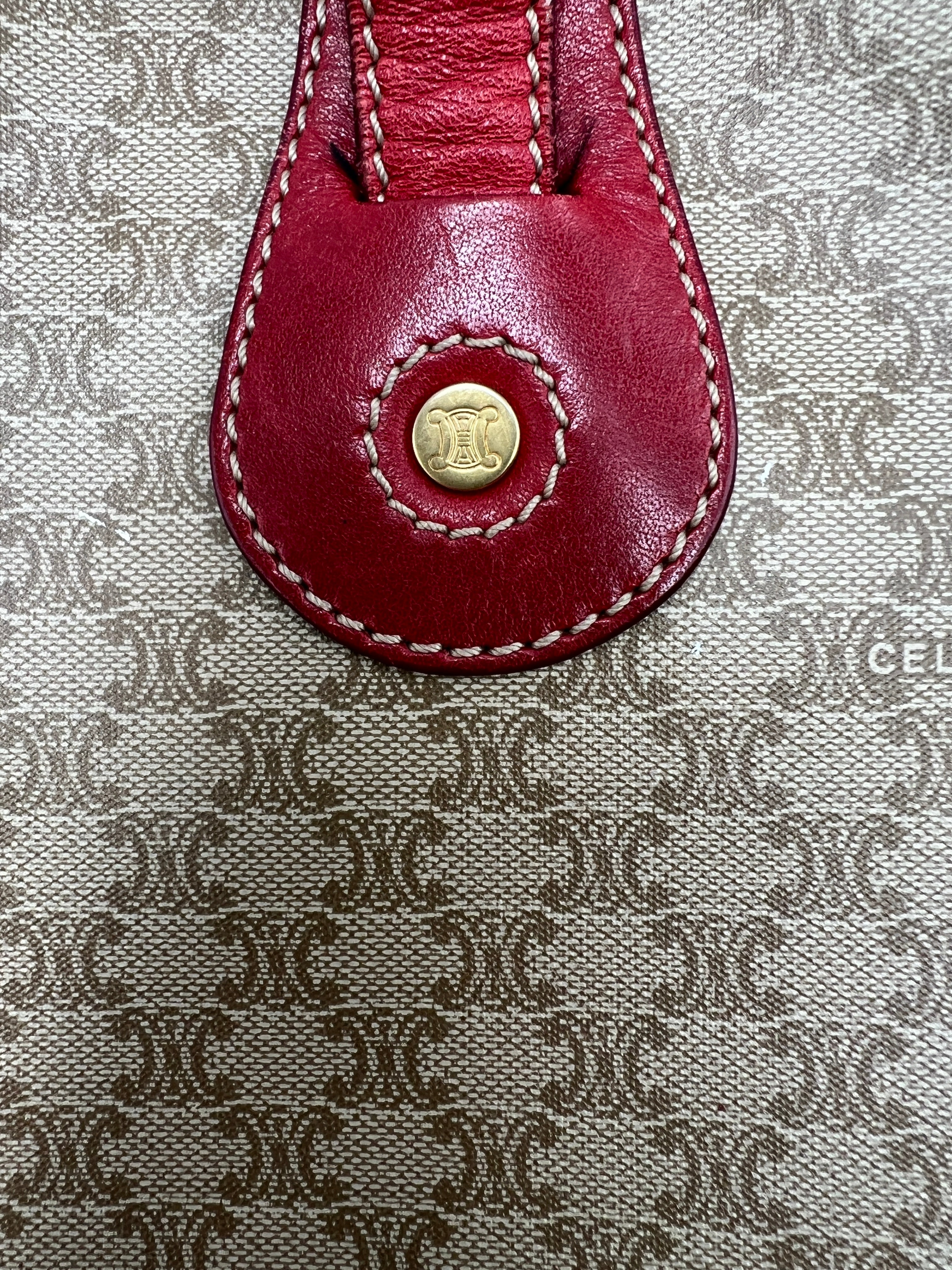 Celine Vintage Macadam Leather Tote Bag