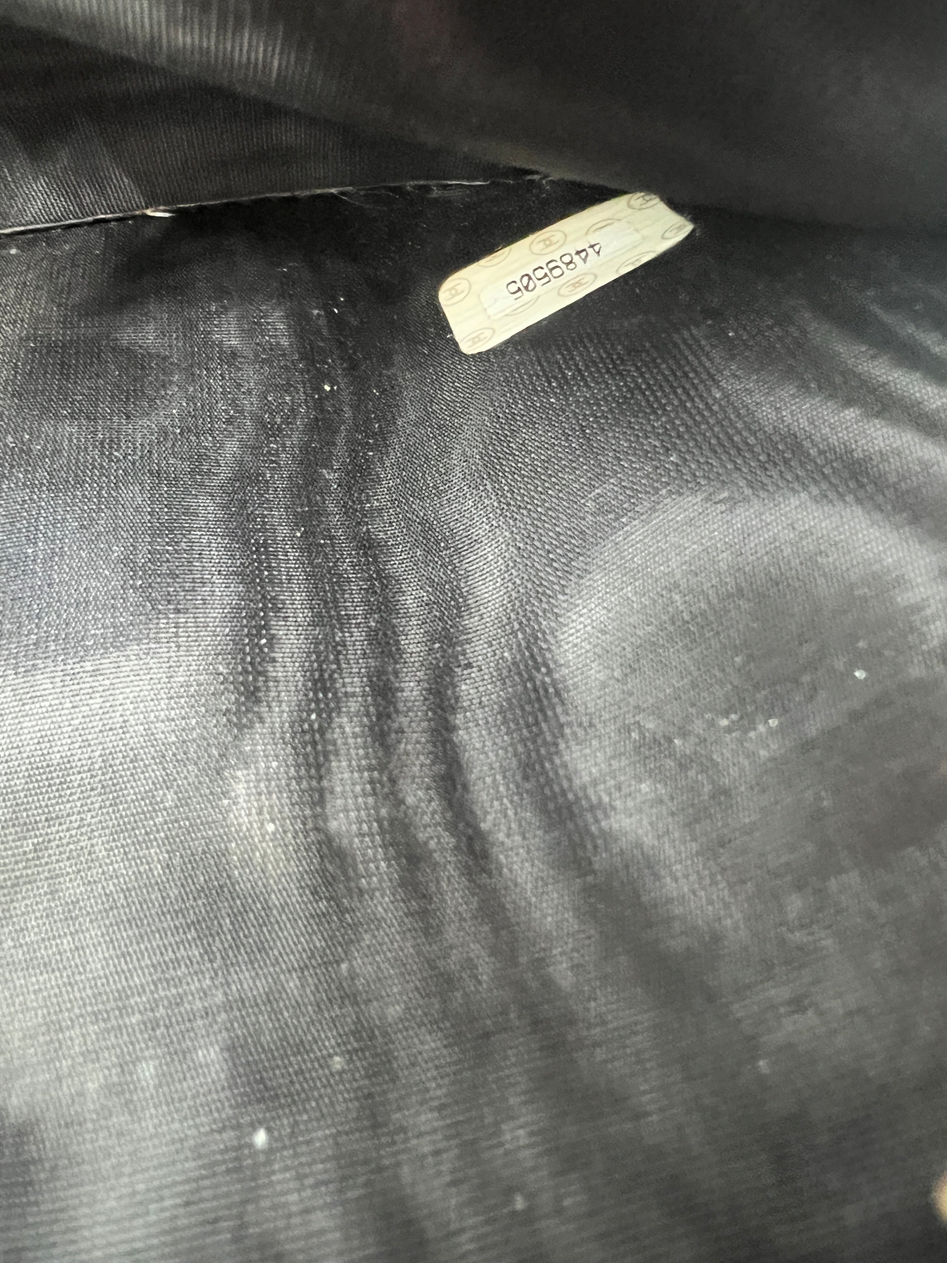 Chanel CC Filigree Zip Around Wallet Black Caviar Leather