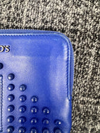 Tod's Gommino Studded Zip-Around Leather Wallet