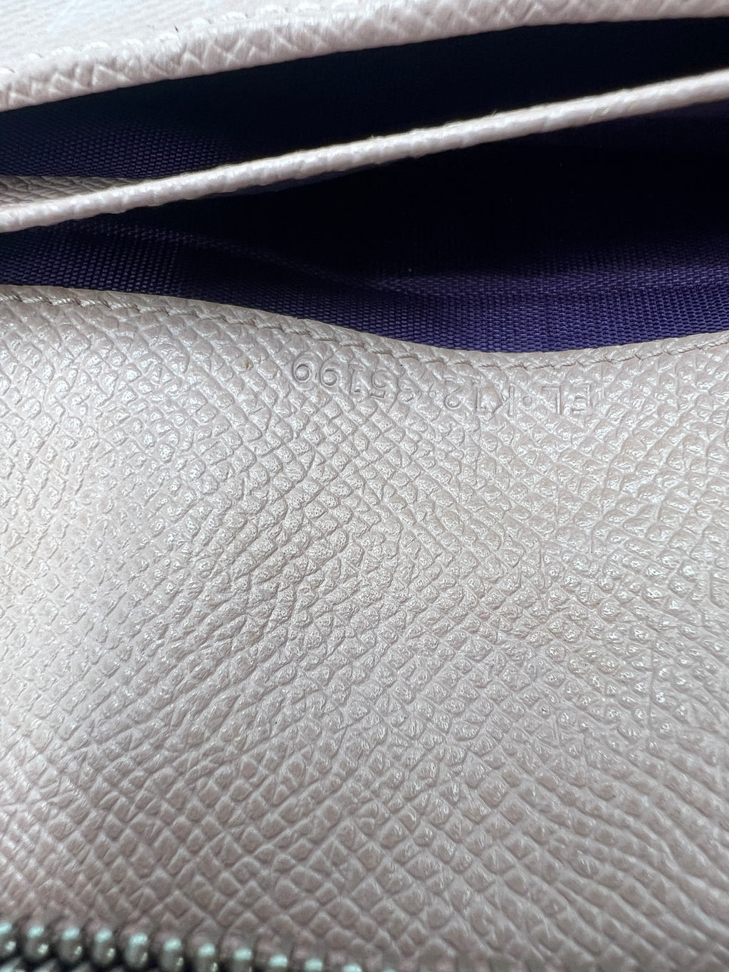 Bvlgari Bulgari Continental Long Wallet in Pink Grain Leather