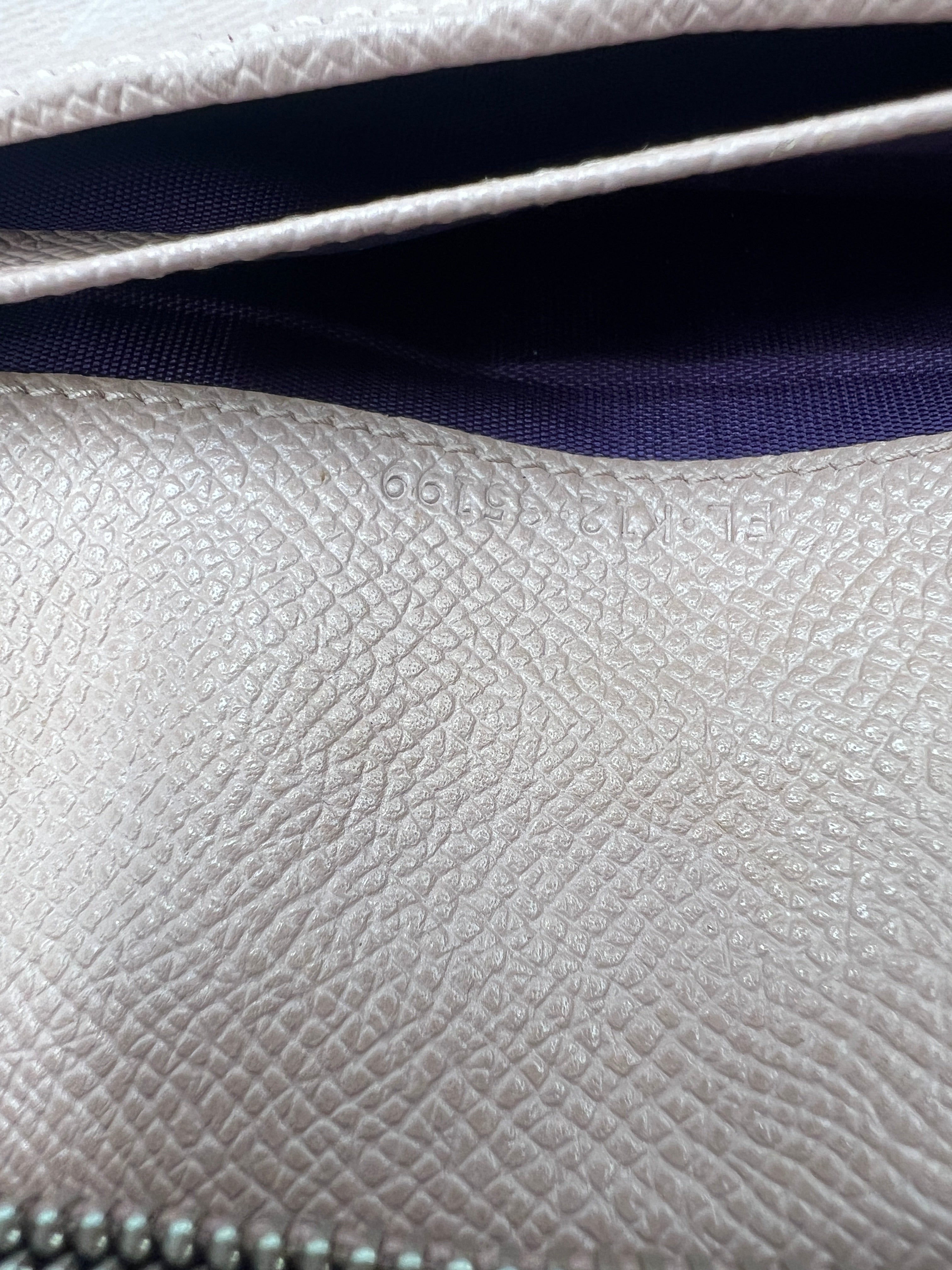 Bvlgari Bulgari Continental Long Wallet in Pink Grain Leather