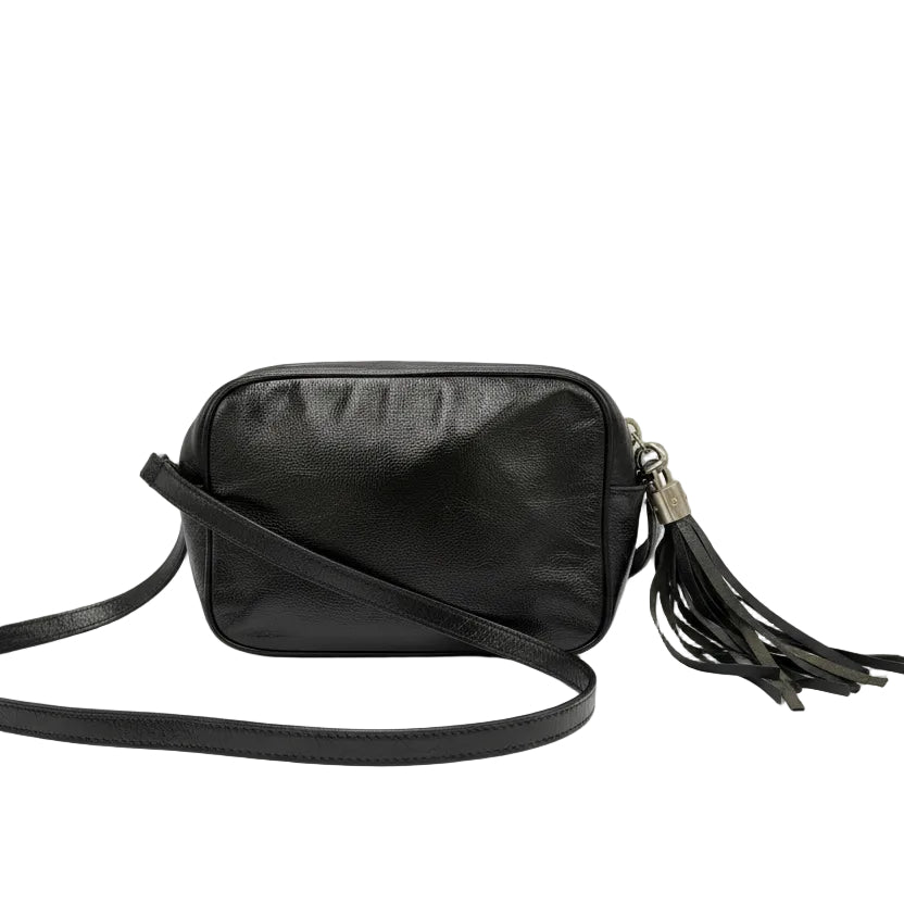 Gucci Black Patent Leather Soho Disco Camera Bag