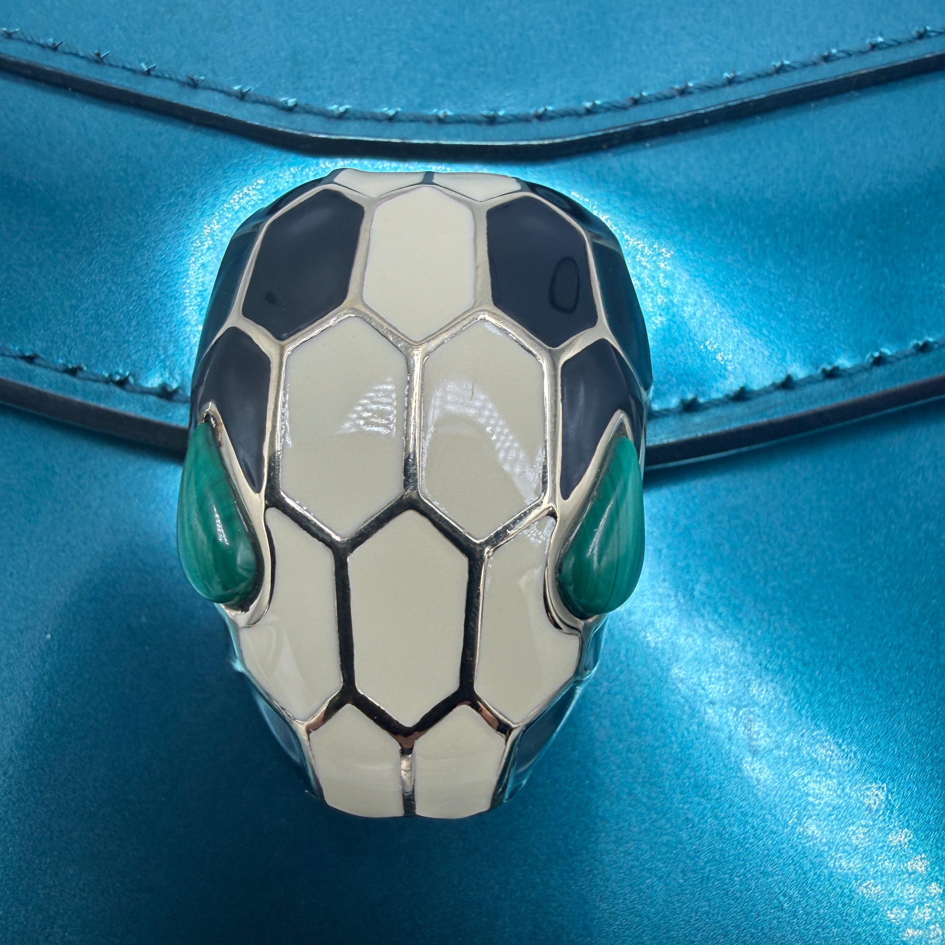 Bvlgari Serpenti Forever Bag in Green Patent Leather