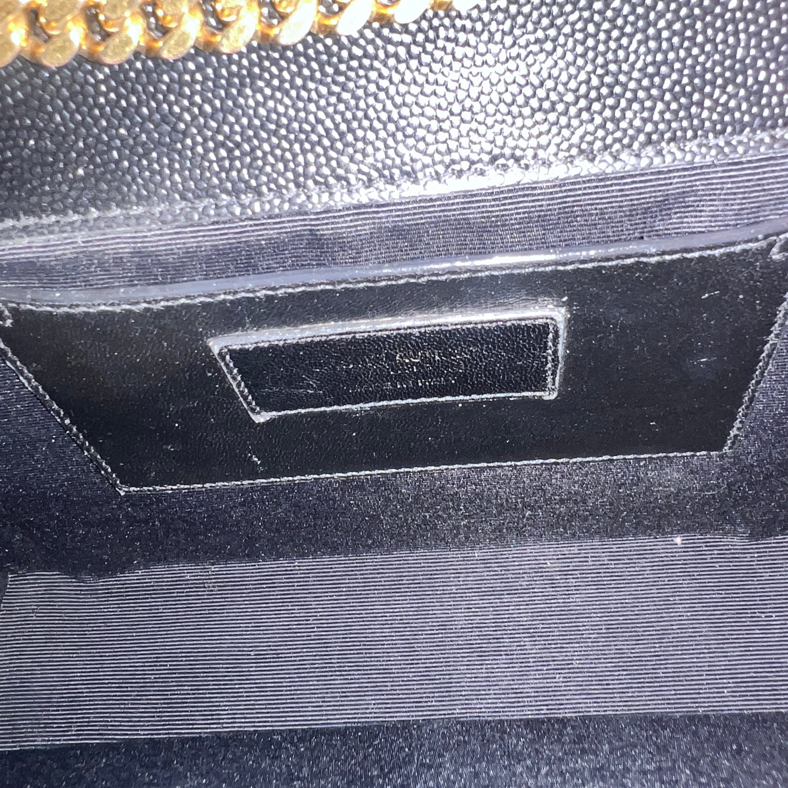 Saint Laurent Medium Kate Shoulder Bag Grain de Poudre Leather – Black & Gold