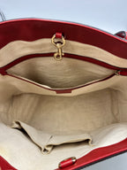 Gucci Red Guccissima Patent Leather Tote Bag