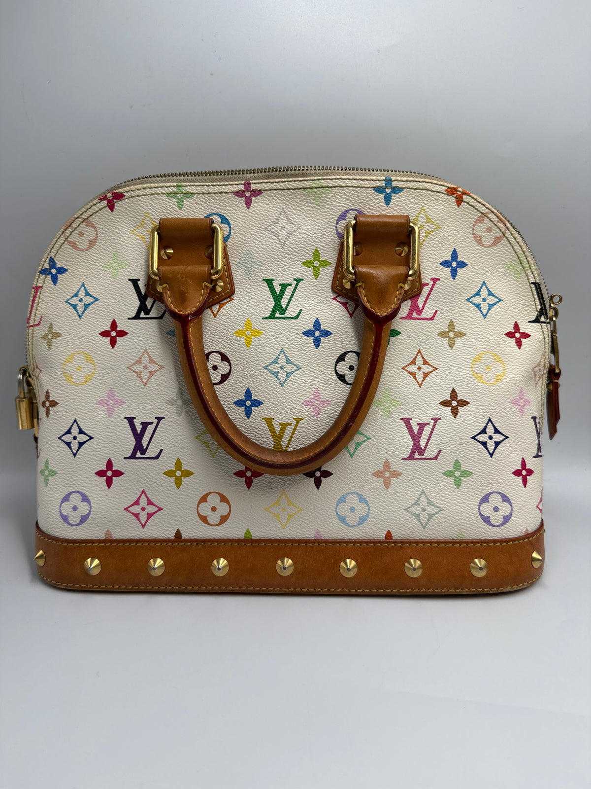Louis Vuitton x Takashi Murakami Alma PM White Monogram Multicolore Bag