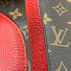 Louis Vuitton Flandrin Bag in Monogram Canvas and Red Calfskin