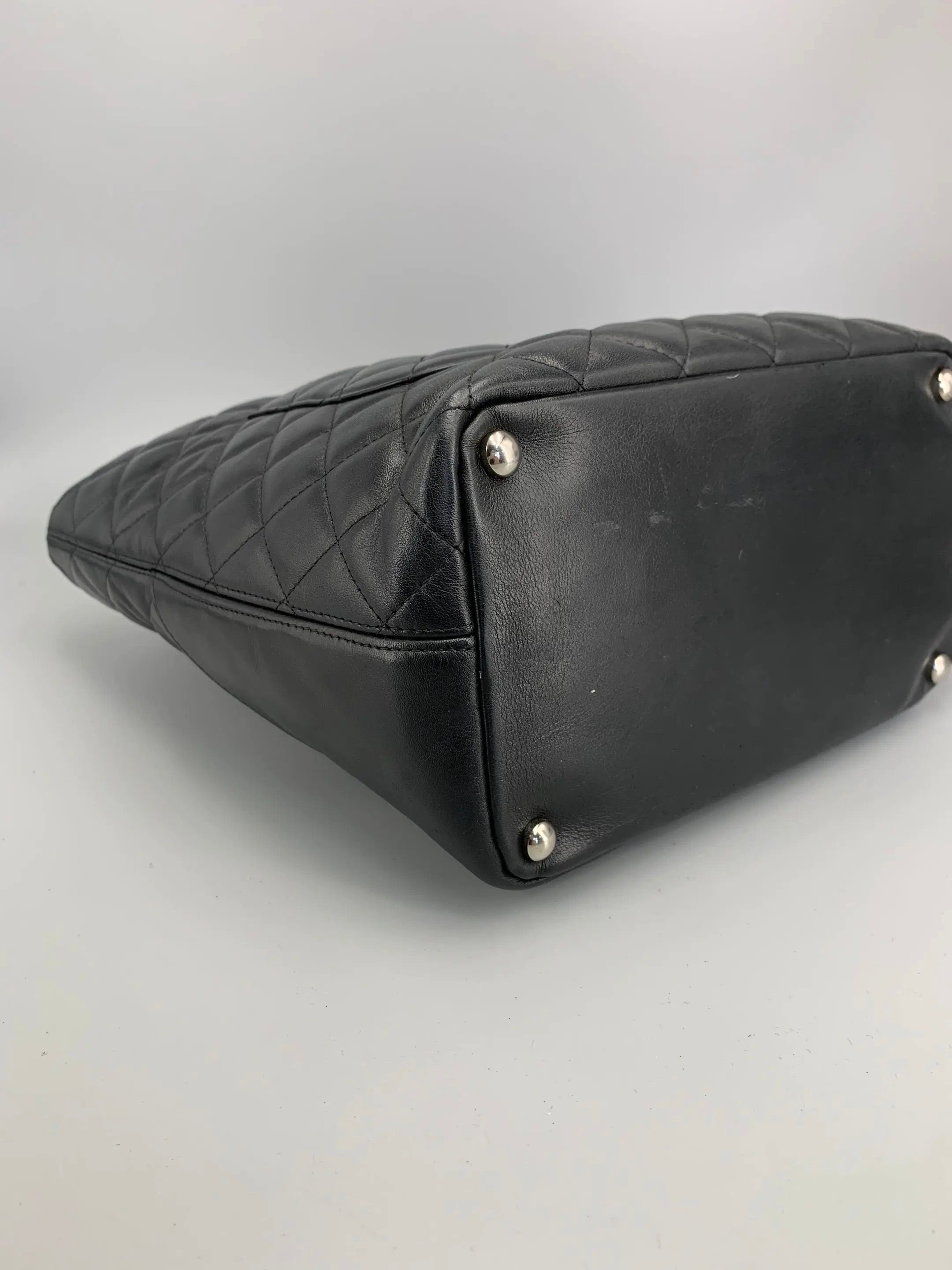 Chanel Cambon Ligne Large Tote – Black Quilted Calfskin with White CC