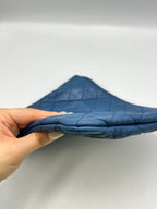 Chanel Navy Blue Quilted Lambskin CC Zip Pouch Clutch Bag