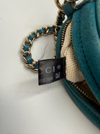 Gucci Soho Disco Bag in Blue Pebbled Suede Leather