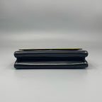 Prada Black Spazzolato Patent Leather Flap Bag with Gold-Tone Chain Strap