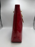 Louis Vuitton Vintage Columbus Tote in Monogram Vernis Leather (Rouge Fauviste)