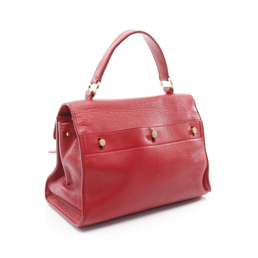 Yves Saint Laurent (YSL) Muse Two Bag in Red Textured Leather