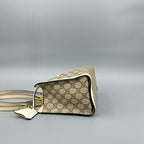 Gucci Padlock GG Supreme Medium Shoulder Bag – White Leather Trim