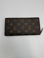 Pre-owned (Red) Louis Vuitton Monogram Zippy Wallet - Classic Long Wallet