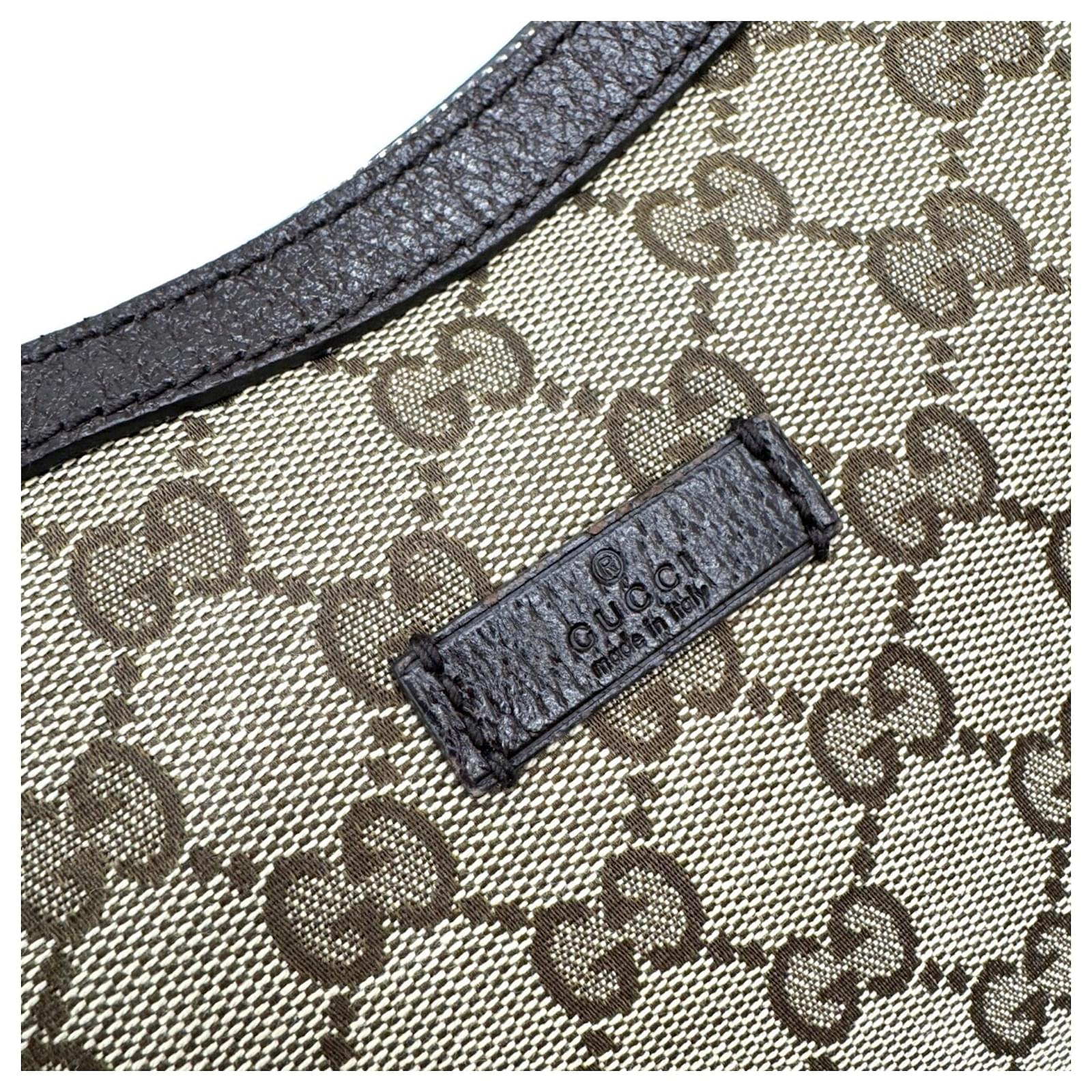 Gucci Leather Sherry Line Half Moon Sling Shoulder Bag