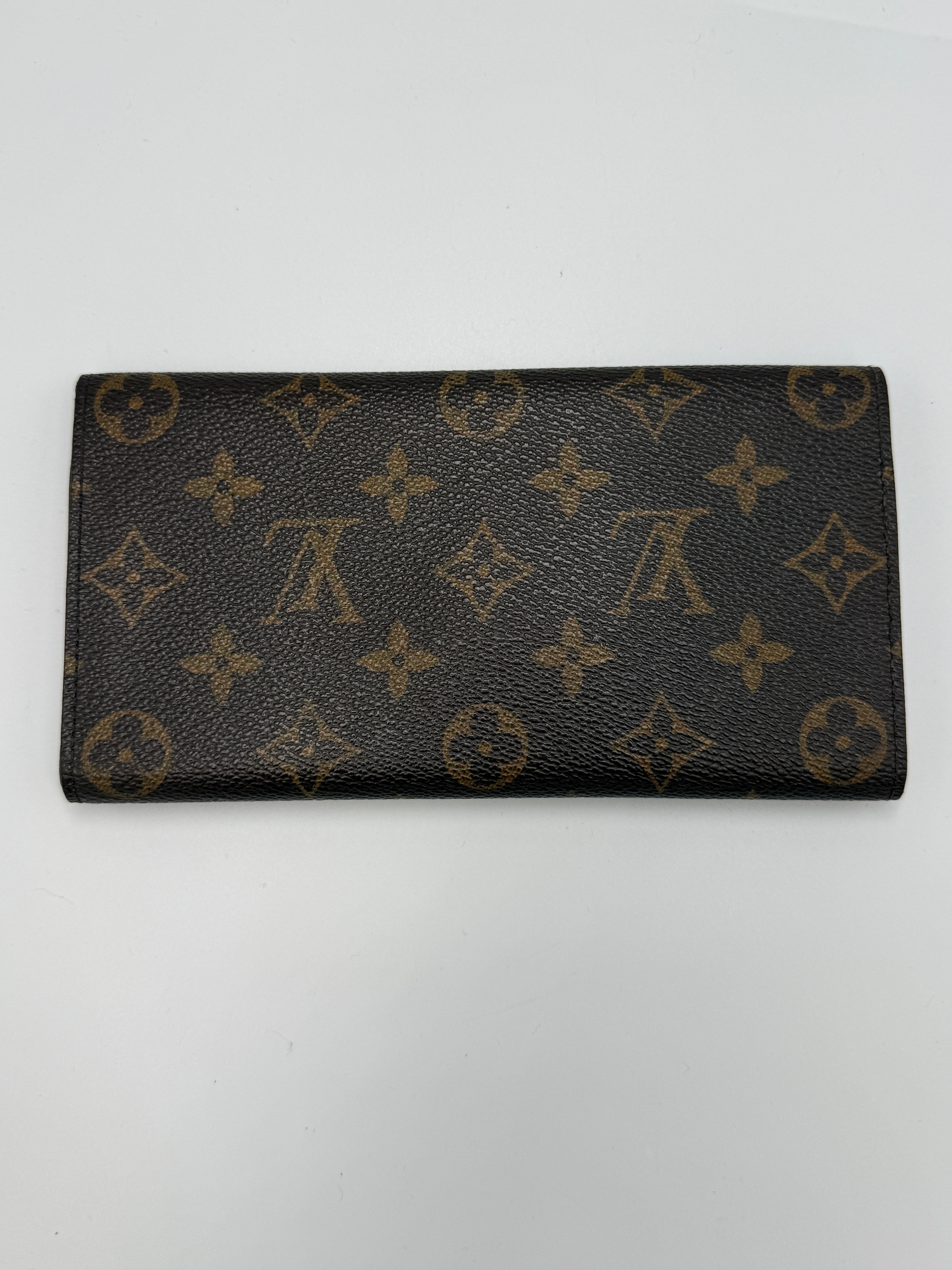 Louis Vuitton Josephine Wallet Monogram Canvas – Red Leather Interior