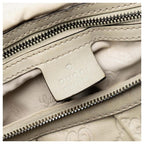 Gucci Guccissima Icon Bit Satchel Off-White Leather Hobo Bag