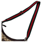 Gucci Leather Sherry Line Half Moon Sling Shoulder Bag