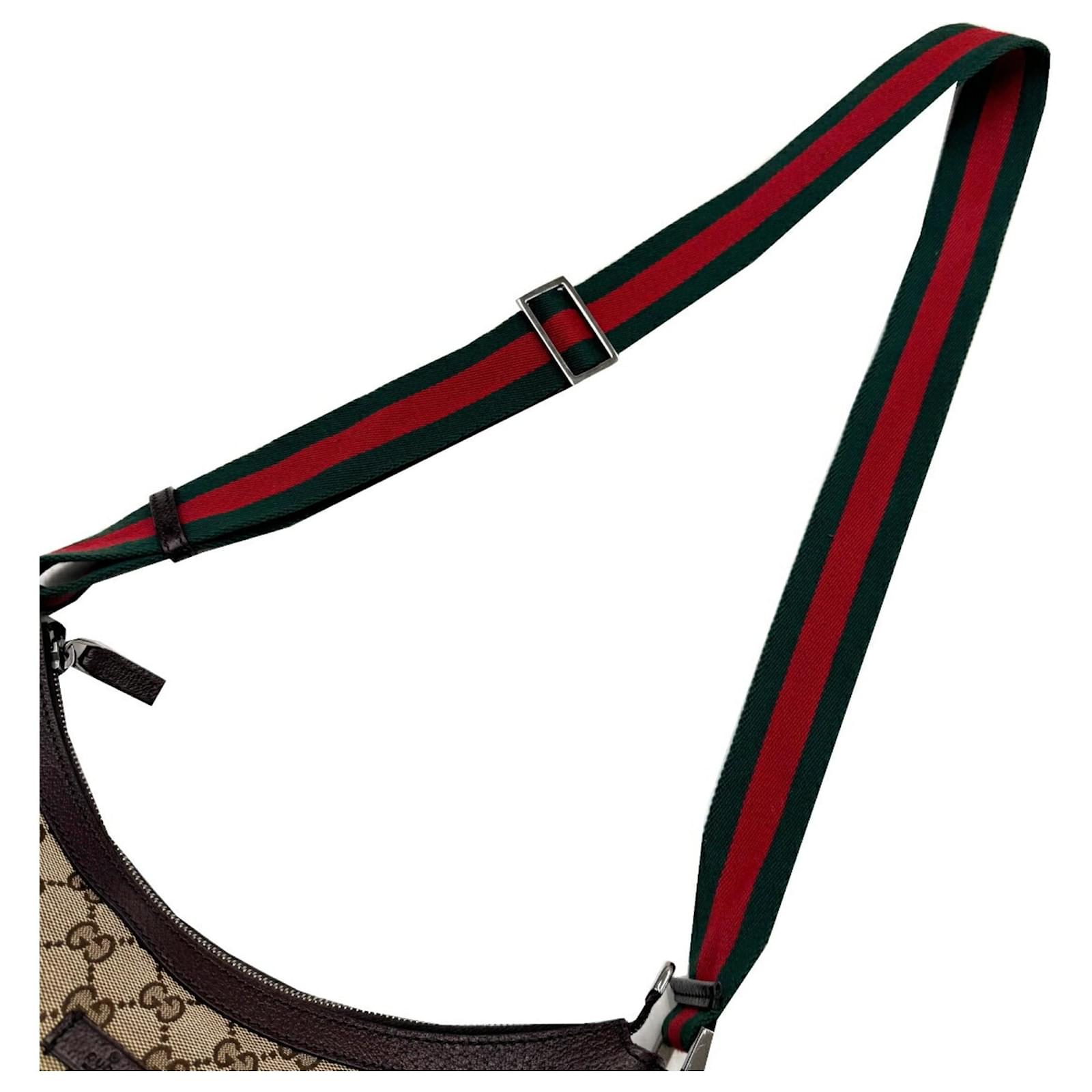 Gucci Leather Sherry Line Half Moon Sling Shoulder Bag