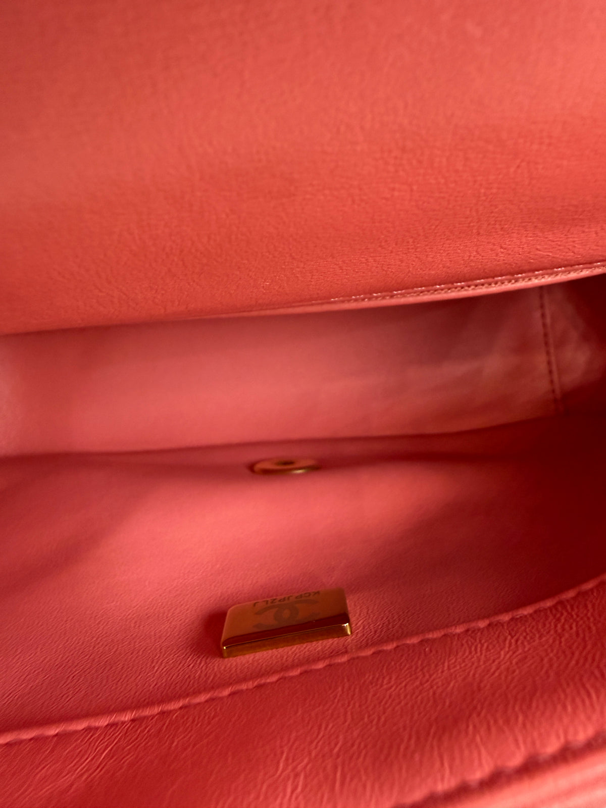 Chanel Small Flap Bag in Coral Pink Lambskin Leather
