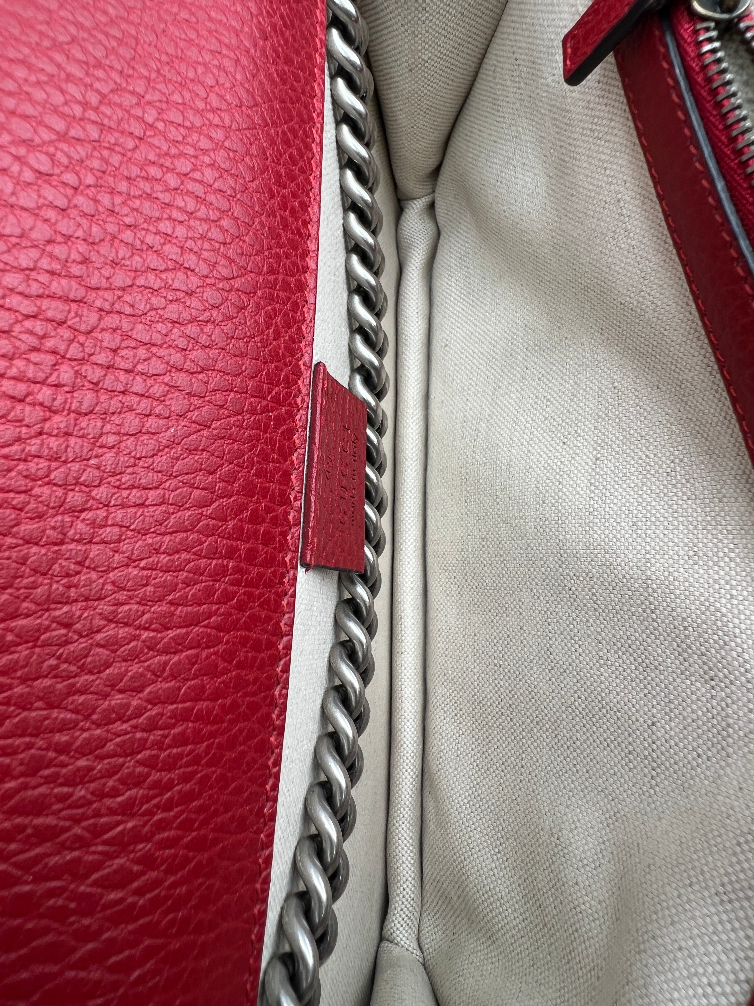 Gucci Dionysus Medium Bag with Red Leather