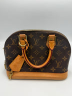 Louis Vuitton Alma BB Monogram Canvas Satchel Bag