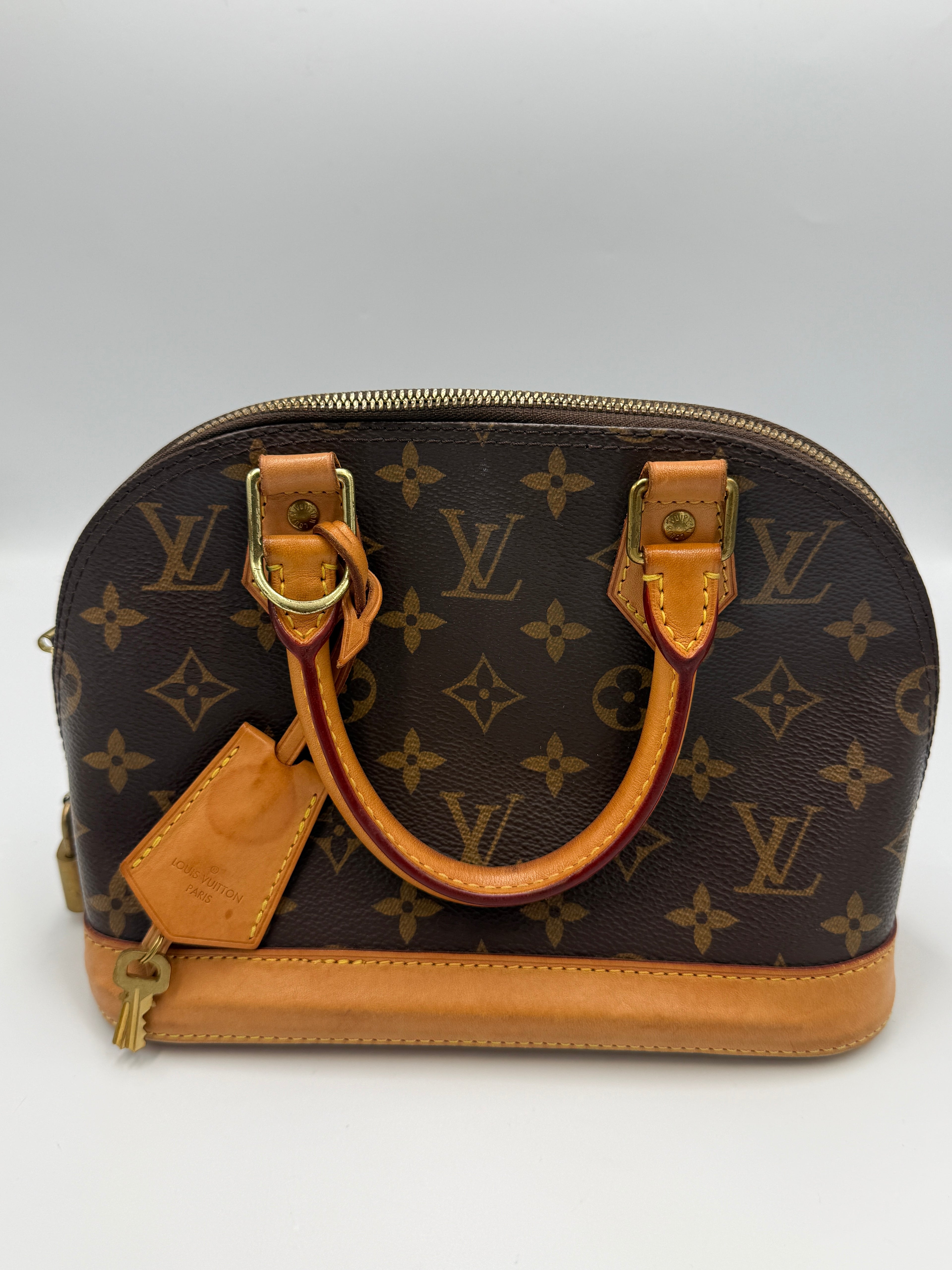 Louis Vuitton Alma BB Monogram Canvas Satchel Bag