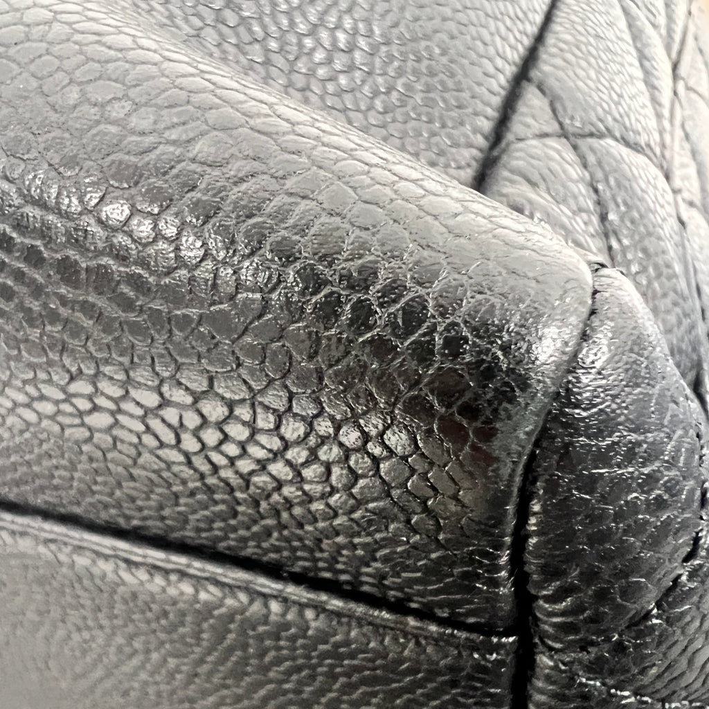 Chanel Grand Shopping Tote (GST) in Black Caviar Leather with Gold Hardware