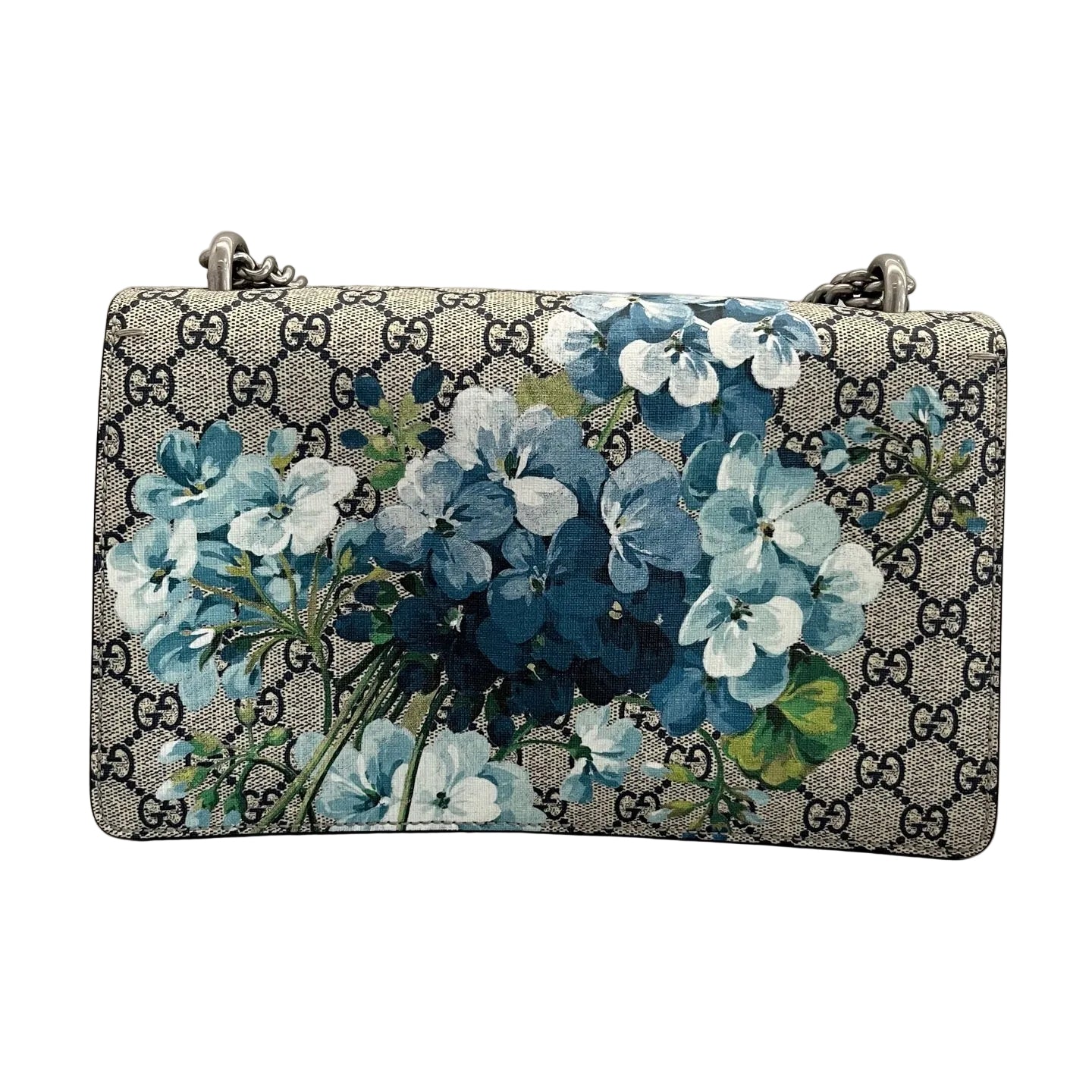Gucci Dionysus GG Supreme Blooms Medium Shoulder Bag Blue