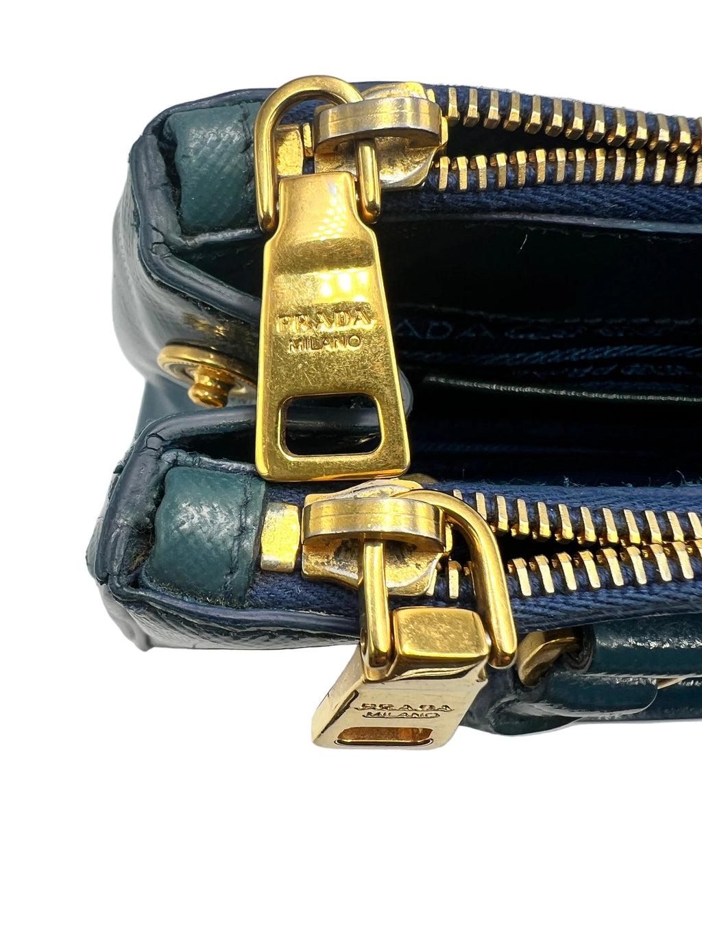 Prada Galleria Mini Bag in Blue Saffiano Lux Leather