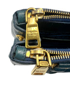 Prada Galleria Mini Bag in Blue Saffiano Lux Leather
