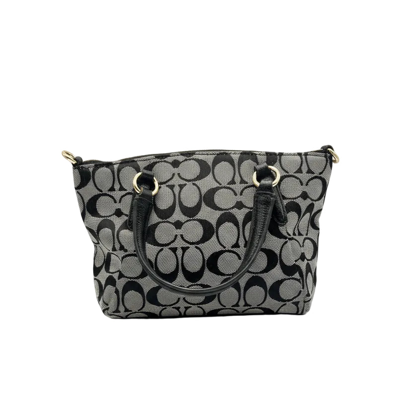 Coach Mini Kelsey Signature Canvas Black/Smoke Satchel