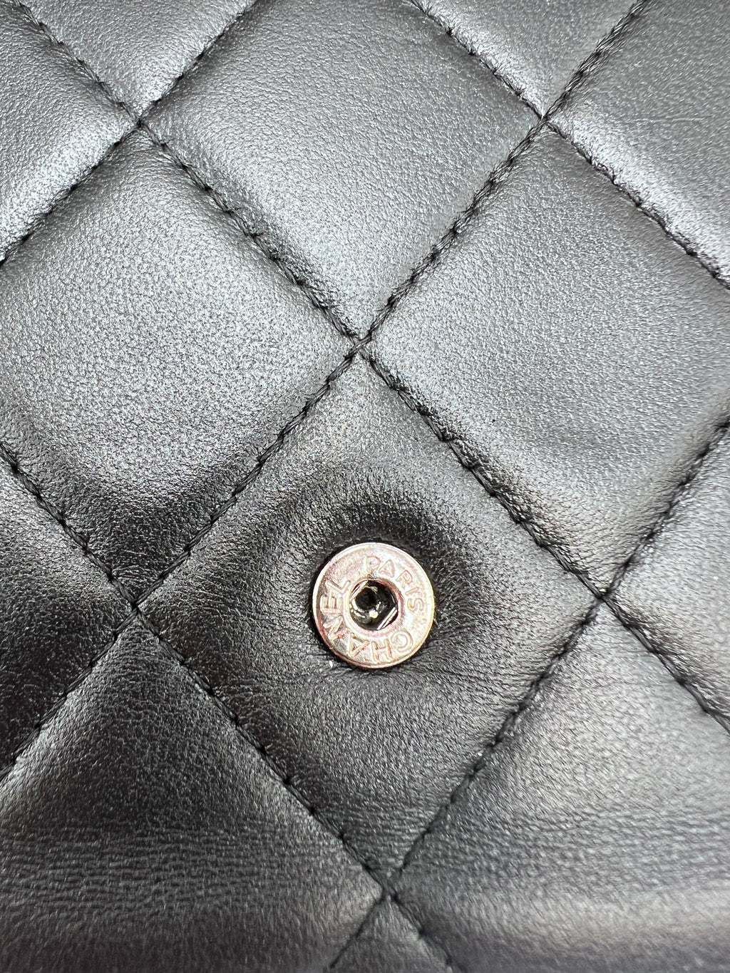 Chanel Classic Quilted Lambskin Flap Long Wallet Black