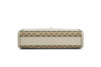 pre-loved gucci canvas with gg logo print  n Beige handbag with a patterned design