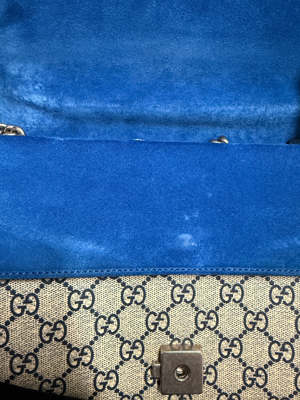Gucci Dionysus GG Supreme Blooms Medium Shoulder Bag Blue