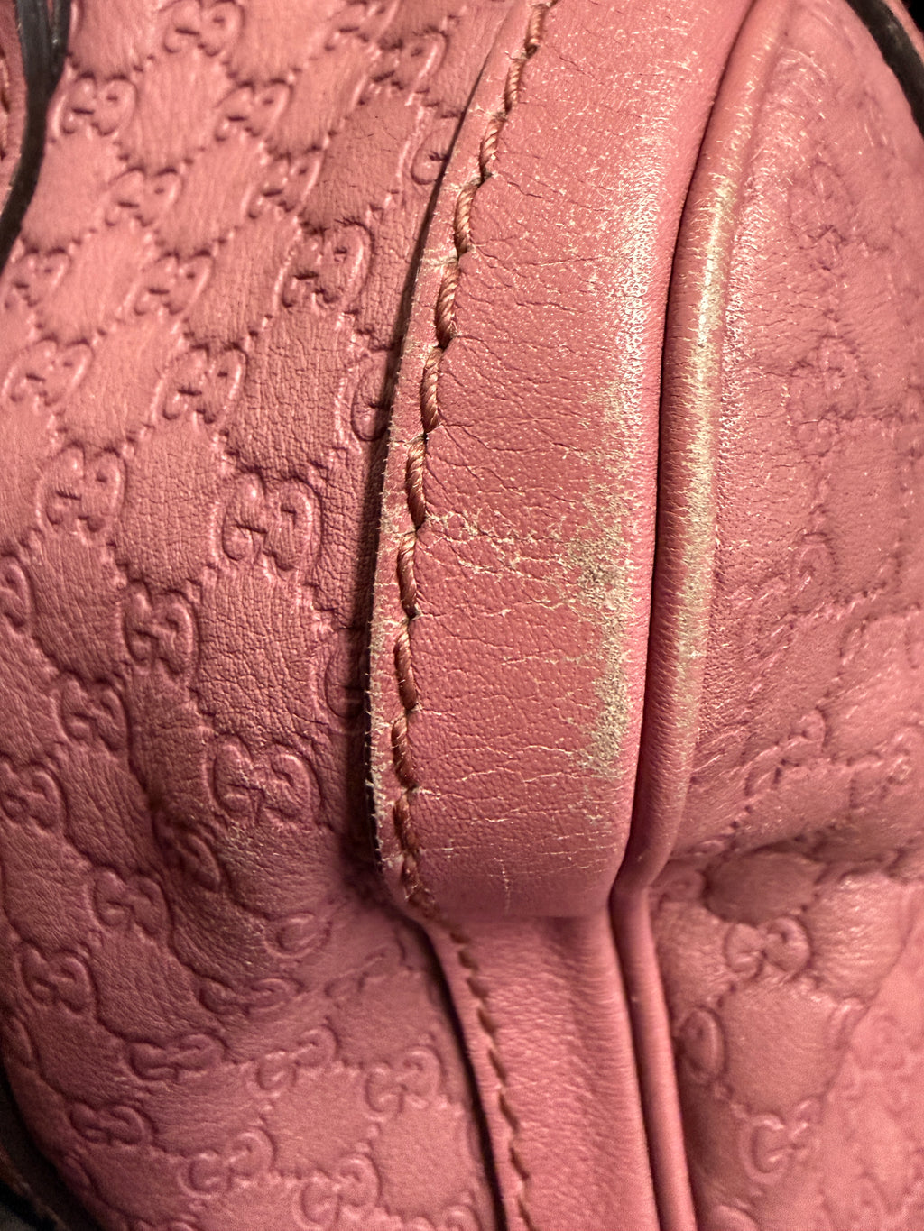 Gucci Micro Guccissima Joy Boston Bag Pink Calfskin Leather