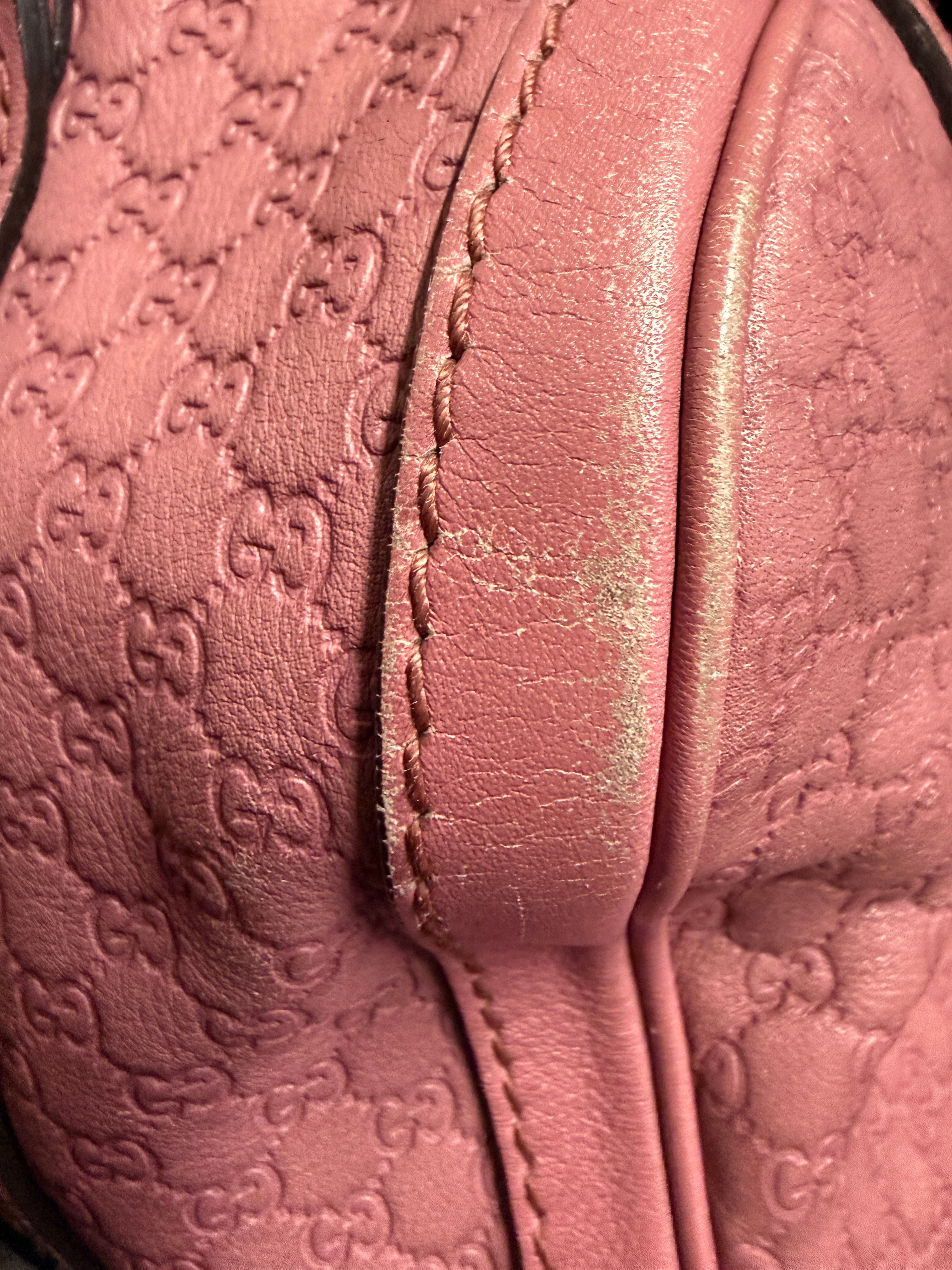Gucci Micro Guccissima Joy Boston Bag Pink Calfskin Leather