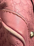Gucci Micro Guccissima Joy Boston Bag Pink Calfskin Leather