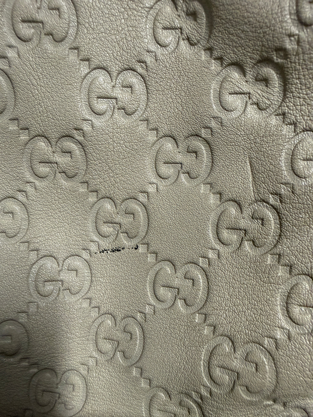 Gucci Guccissima Icon Bit Satchel Off-White Leather Hobo Bag