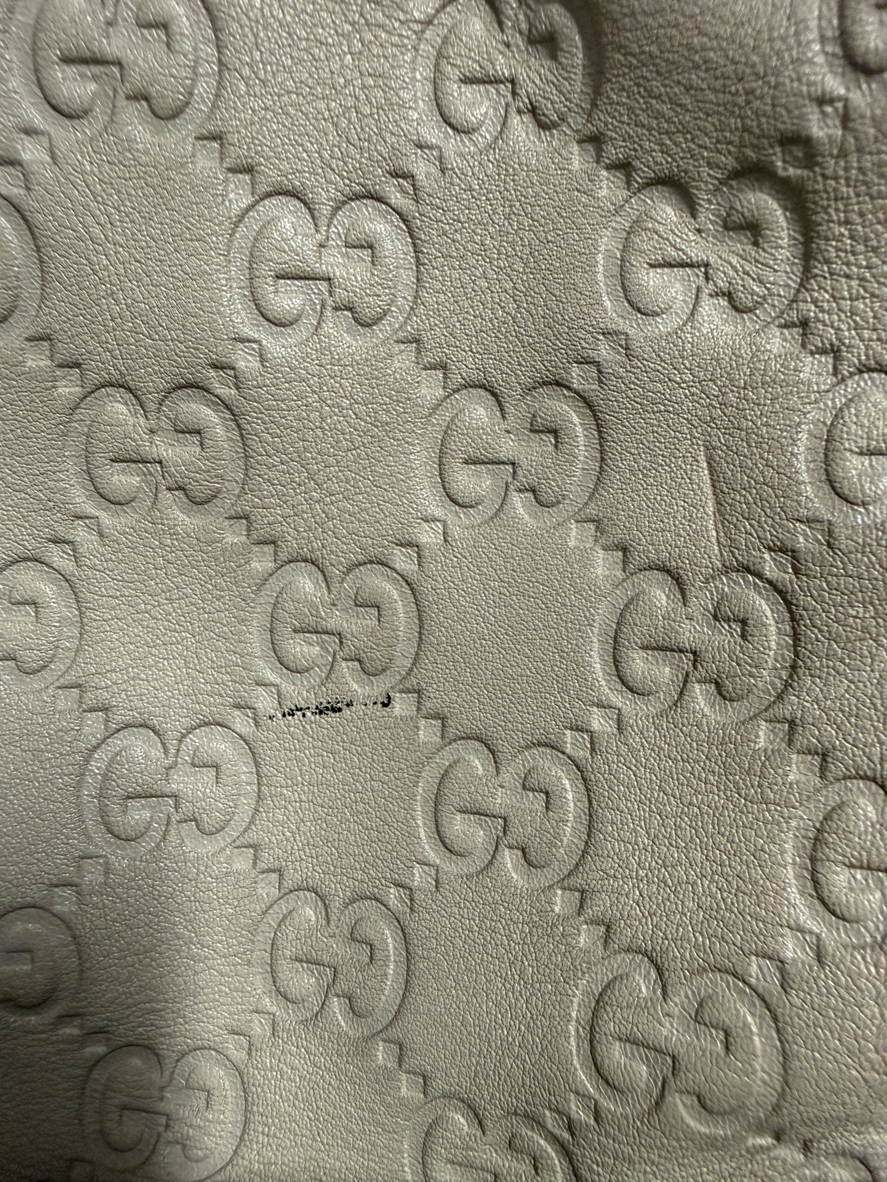 Gucci Guccissima Icon Bit Satchel Off-White Leather Hobo Bag