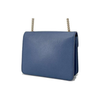 Gucci Interlocking G Medium Shoulder Bag in Blue Dollar Calf Leather