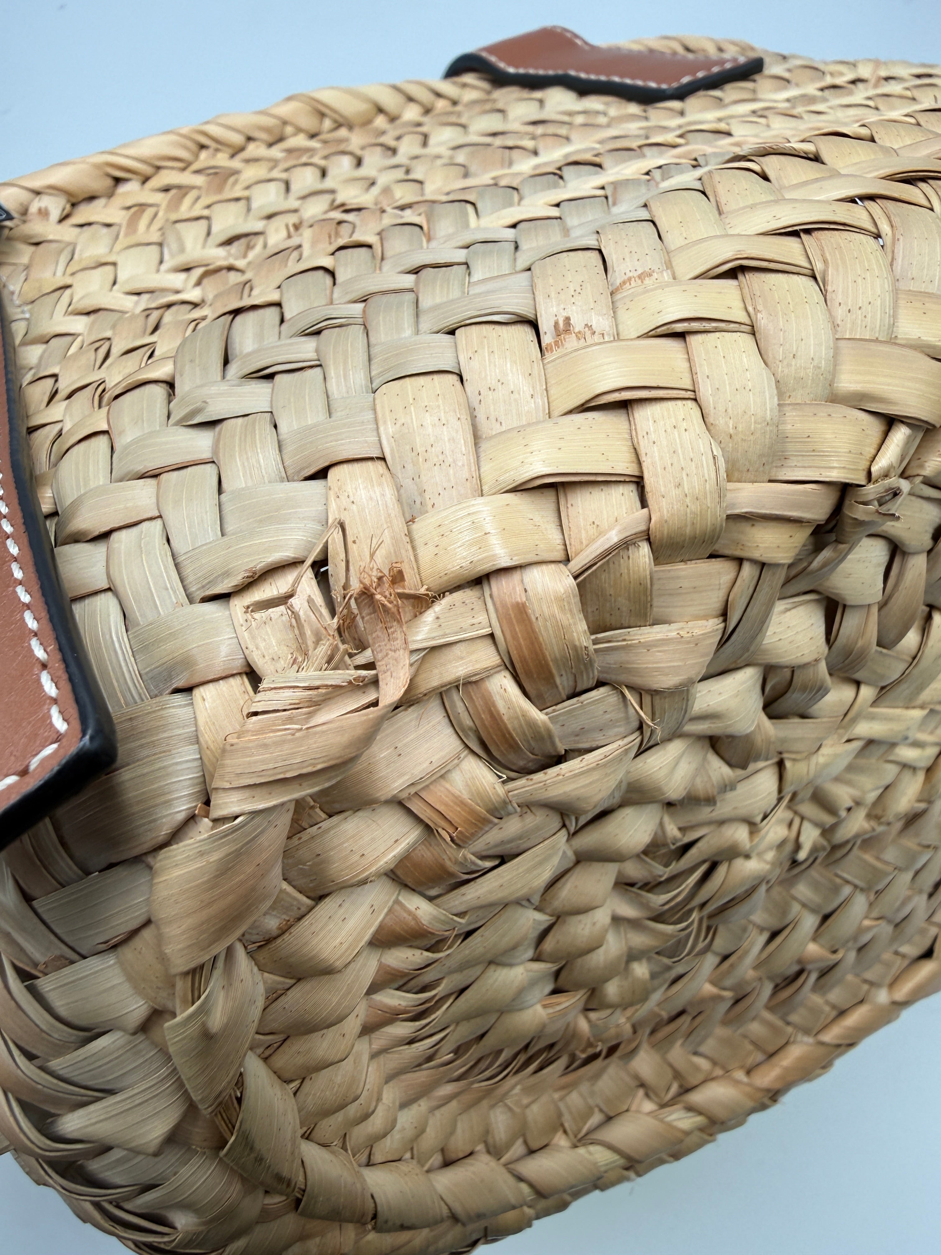 Loewe Smiley Raffia Basket
