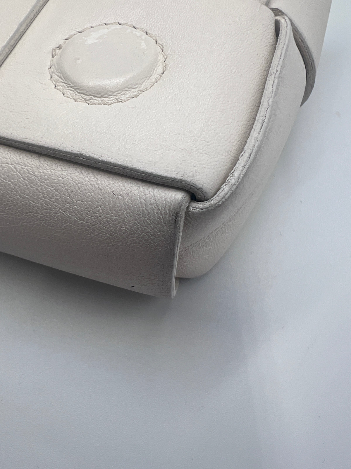 Bottega Veneta Cassette Intrecciato Leather Bag Chalk