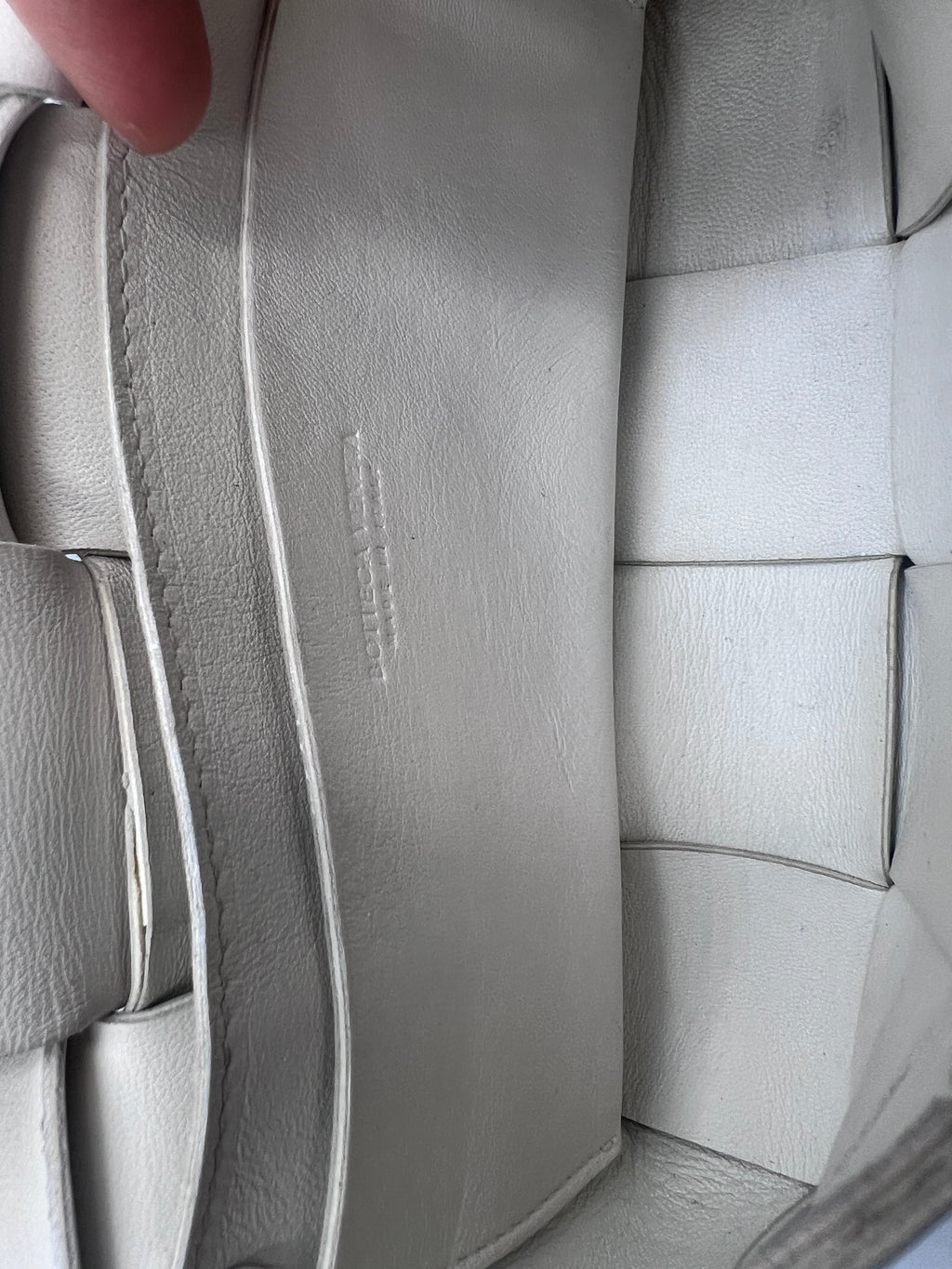Bottega Veneta Cassette Intrecciato Leather Bag Chalk