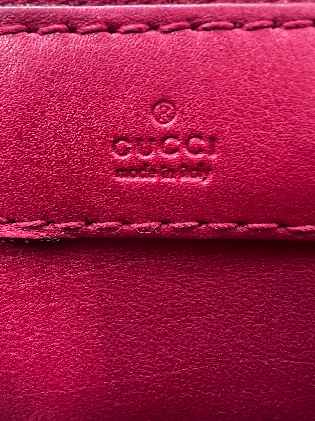Gucci  Leather Medium Boston Bag