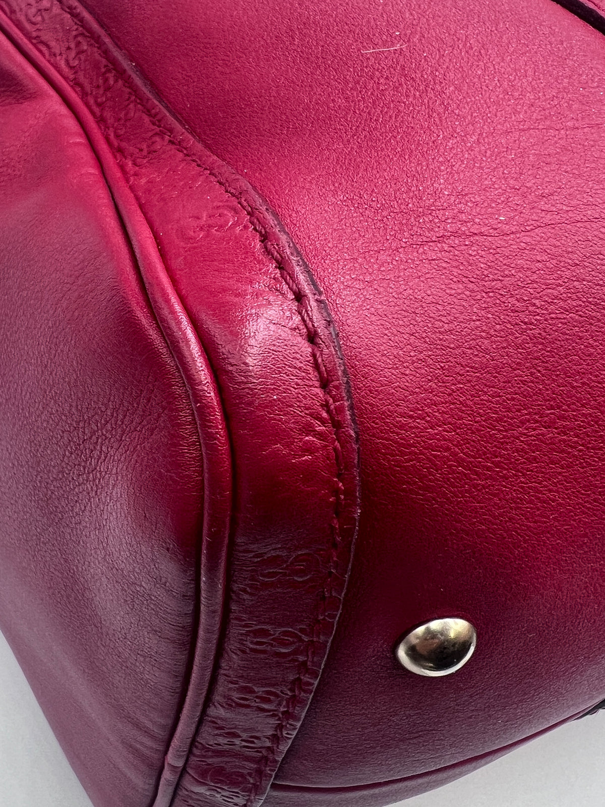 Gucci  Leather Medium Boston Bag